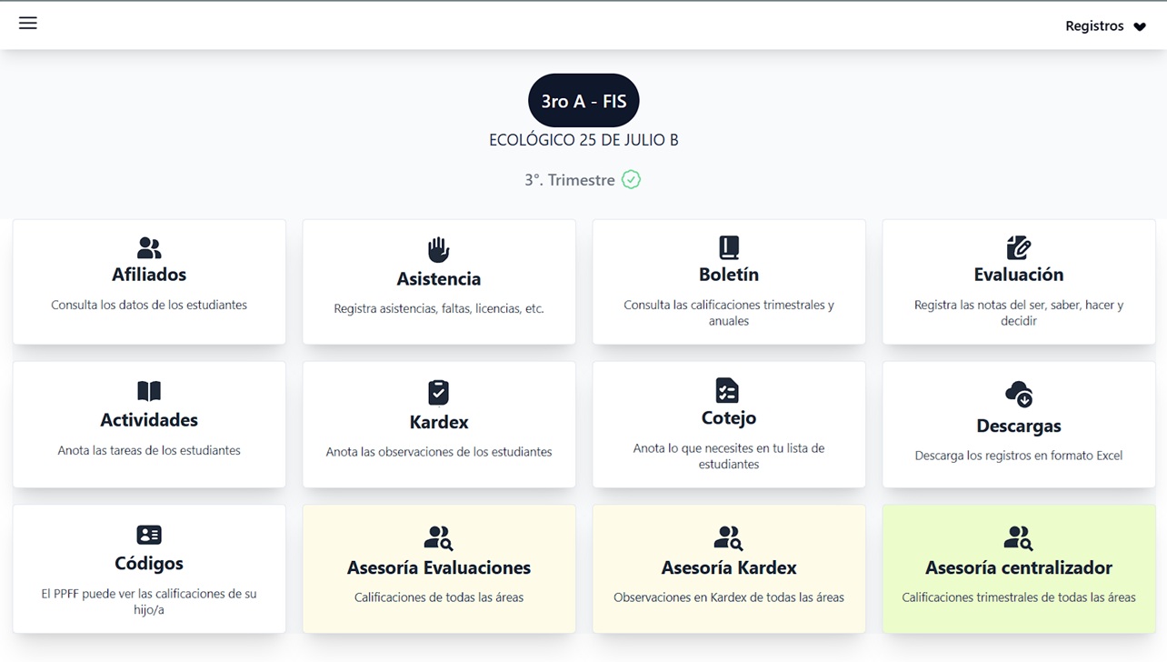 Dashboard escritorio